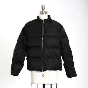 J. Crew down filled puffer black jacket L
